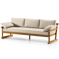 Fremont 89" Outdoor Sofa, Faye Sand/Natural Teak