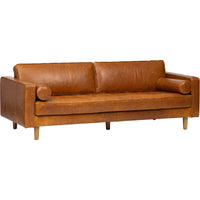 Adler Leather Sofa, Oil Buffalo Camel