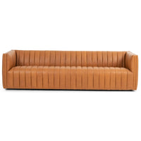 Augustine Leather Sofa, Hudson Lager