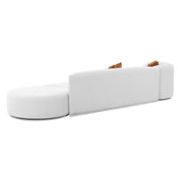 Fickle 3 Piece Chaise Modular Sofa, Grey