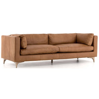 Beckwith Leather Sofa, Natural Washed Camel