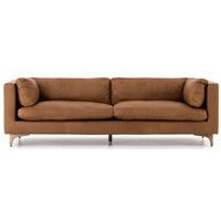 Beckwith Leather Sofa, Natural Washed Camel