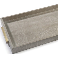 Rectangle Shagreen Tray, Ivory/Grey