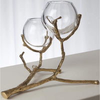 Twig 2 Vase Holder, Brass