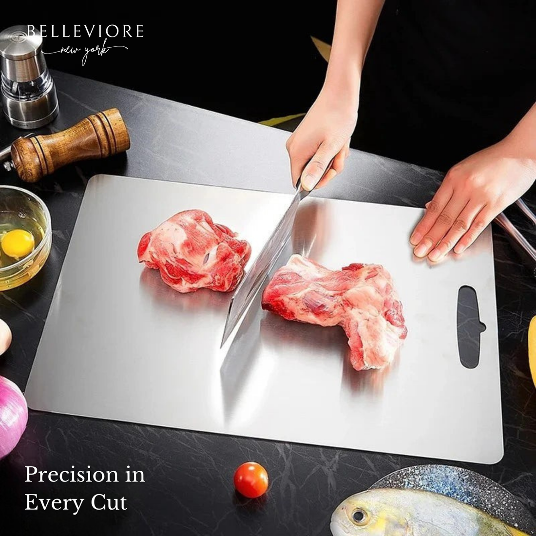 BelleViore Stainless Steel Cutting Board
