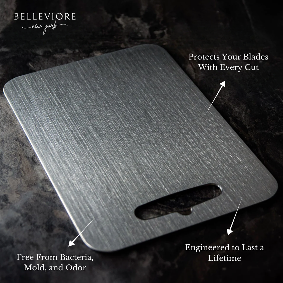 BelleViore Stainless Steel Cutting Board