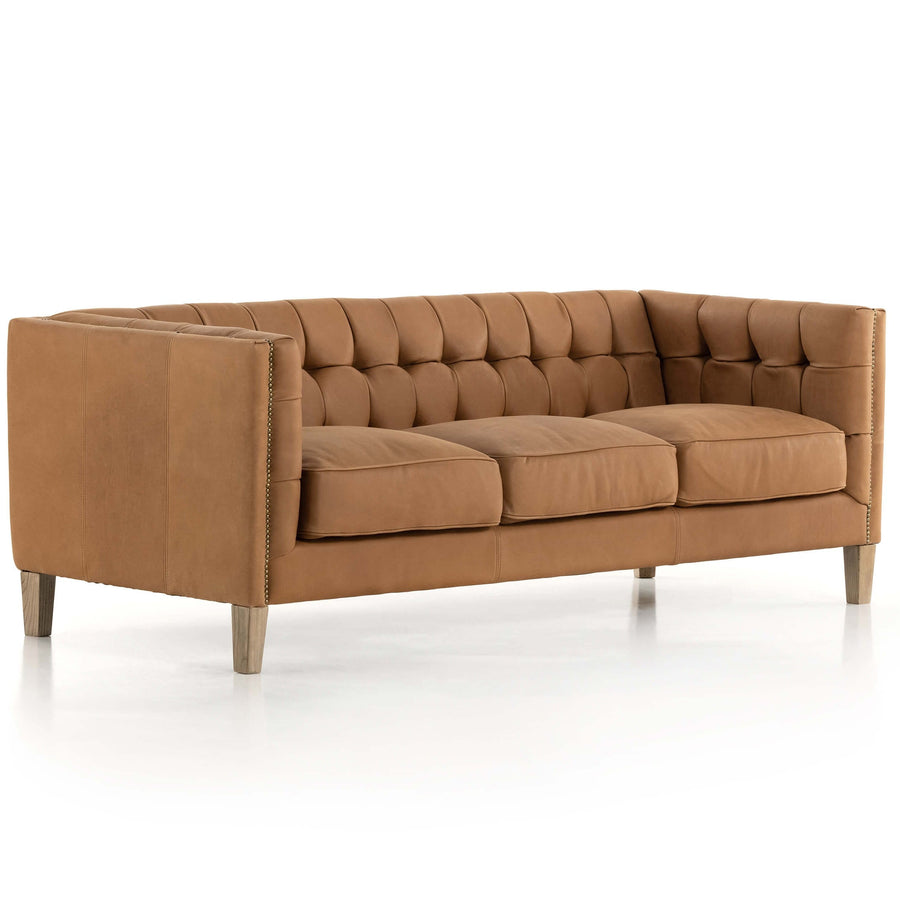 Abbott Leather Sofa, Heritage Camel