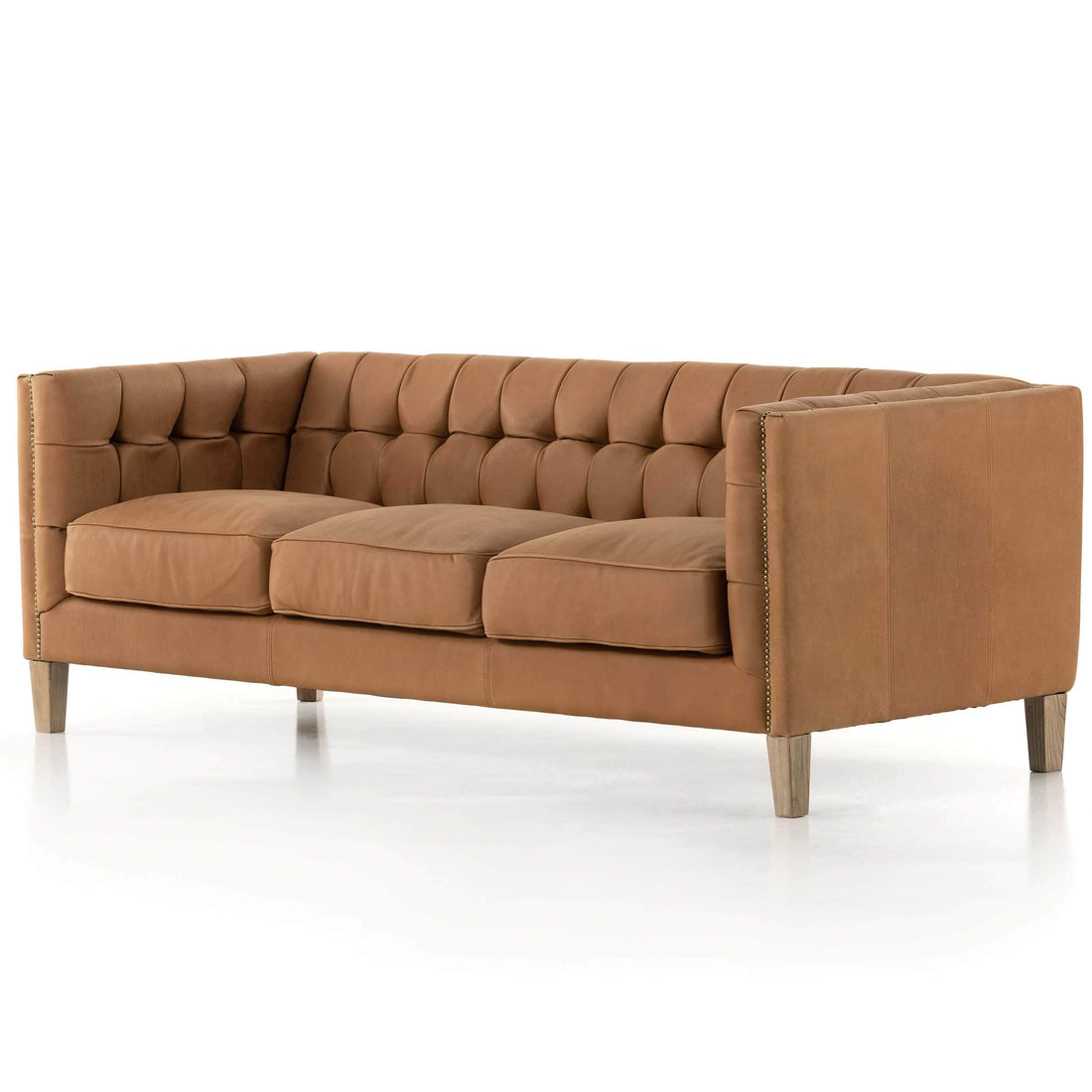 Abbott Leather Sofa, Heritage Camel