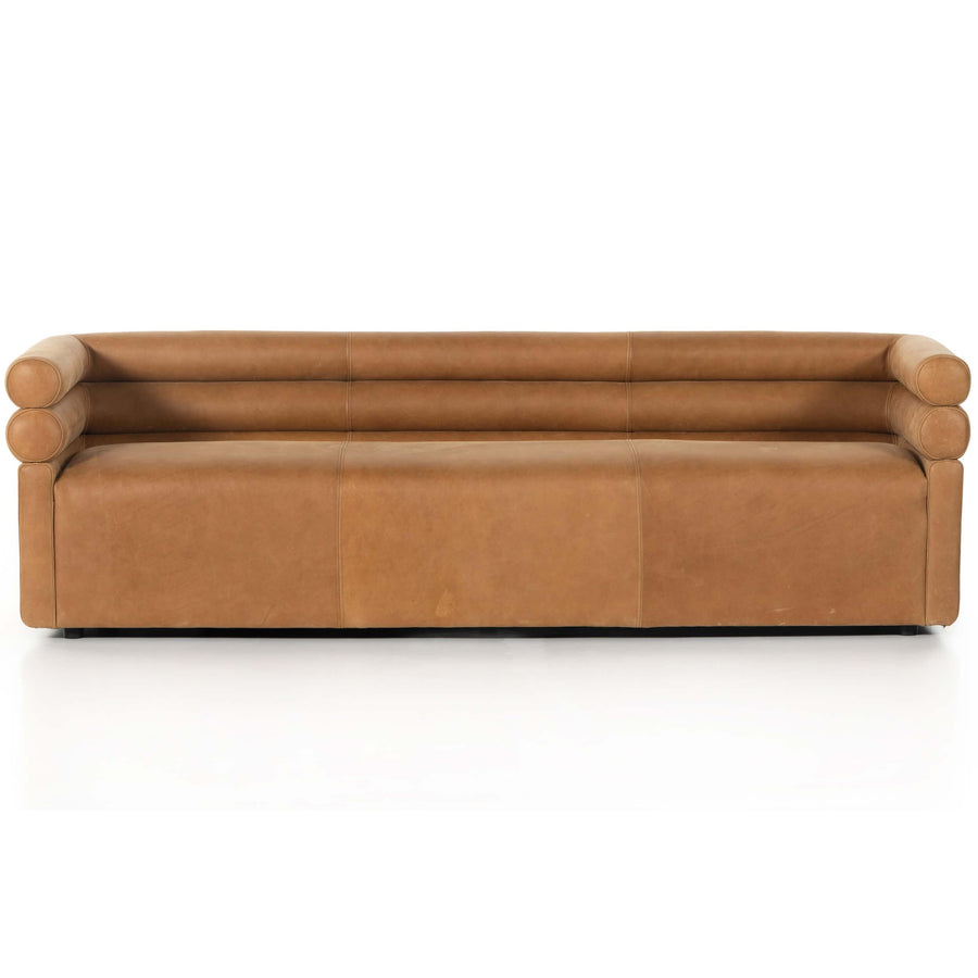 Evie 88" Leather Sofa, Palermo Cognac