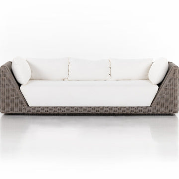 Como Outdoor Sofa, Natural Woven