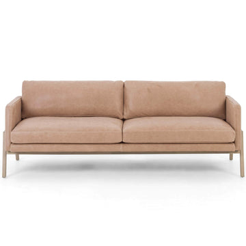 Diana 84" Leather Sofa, Palermo Nude