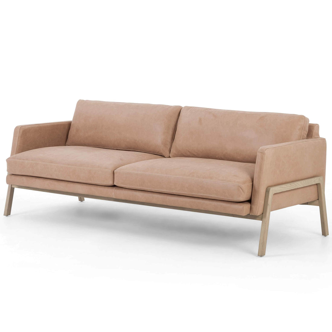 Diana 84" Leather Sofa, Palermo Nude