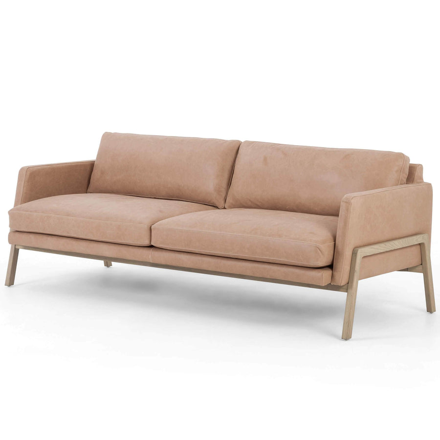 Diana 84" Leather Sofa, Palermo Nude