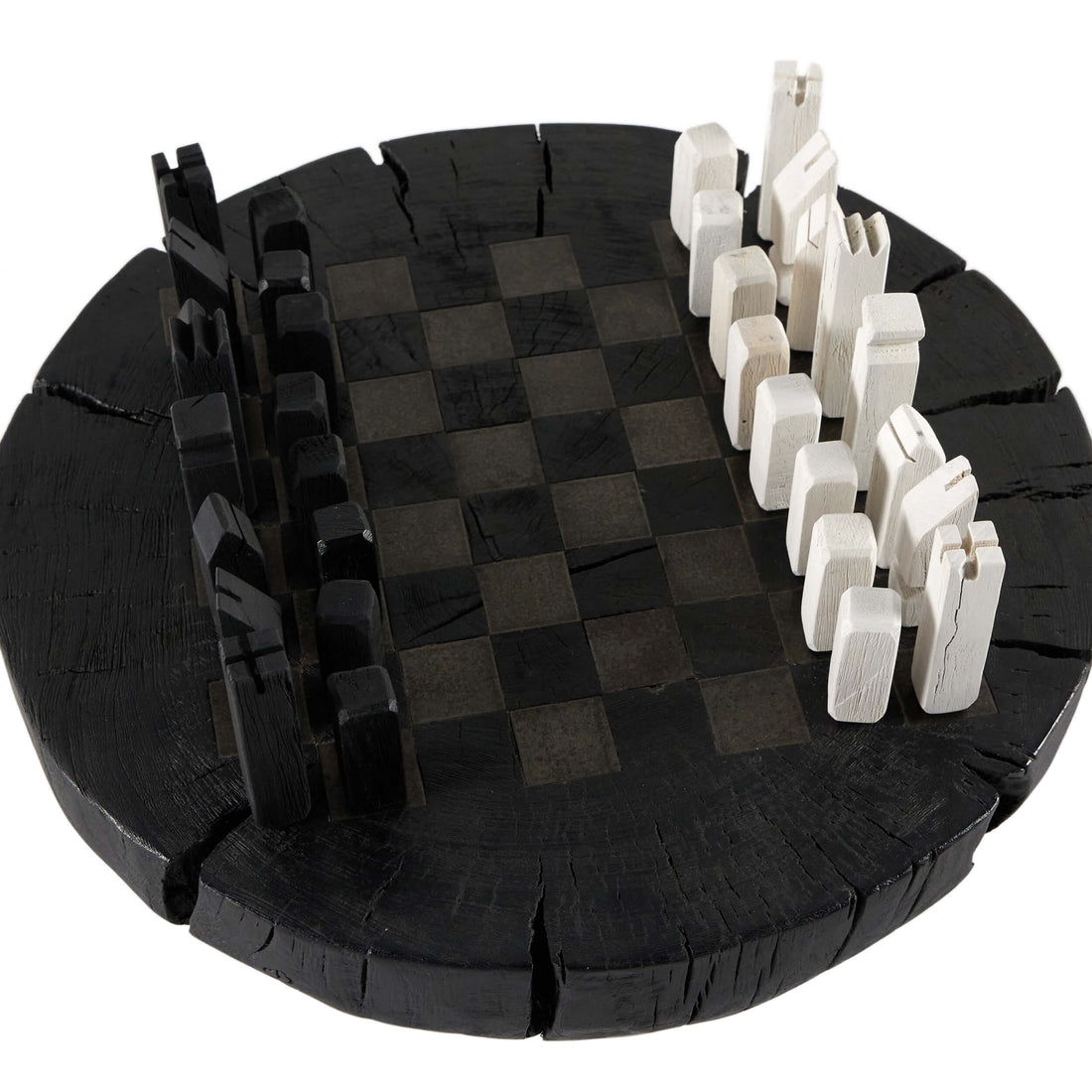 Modern Chess Set, Carbonized Black