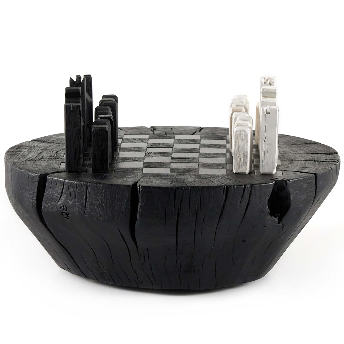 Modern Chess Set, Carbonized Black