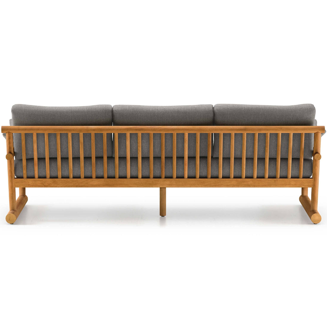 Fremont 89" Outdoor Sofa, Charcoal/Natural Teak