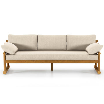 Fremont 89" Outdoor Sofa,  Faye Sand/Natural Teak