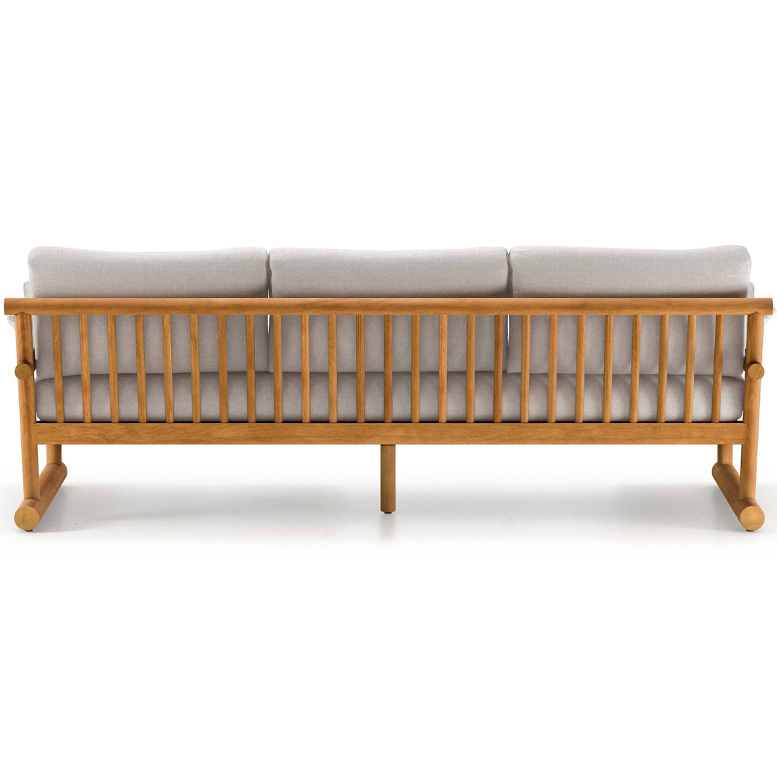 Fremont 89" Outdoor Sofa, Stone Grey/Natural Teak