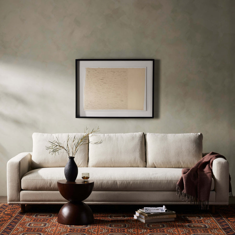 Dom 97" Sofa, Bonnell Ivory