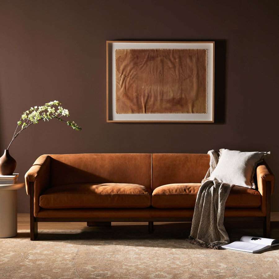 Cairo Leather Sofa, Palermo Cognac