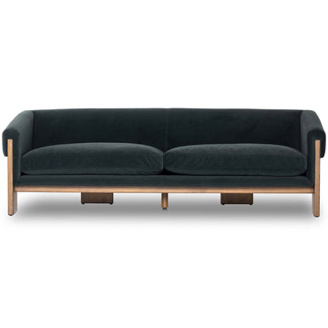 Cairo Sofa, Modern Velvet Smoke