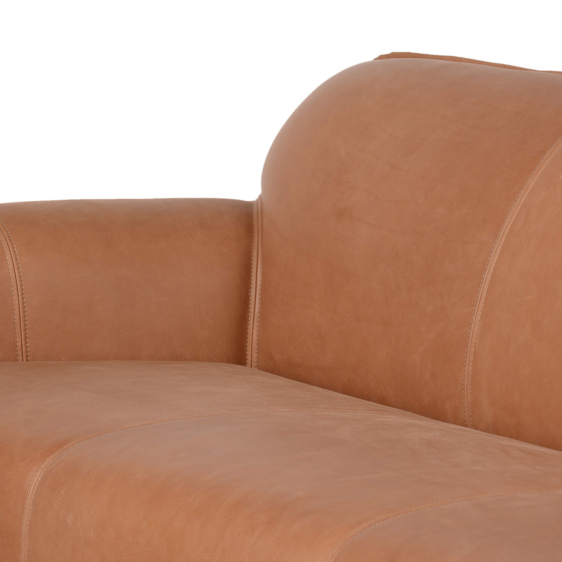 Ericksen Leather Sofa, Palermo Cognac