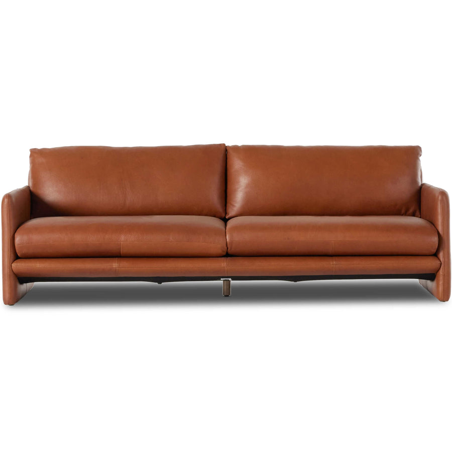 Ethan Leather Sofa, Freehand Soft Grain Nutmeg