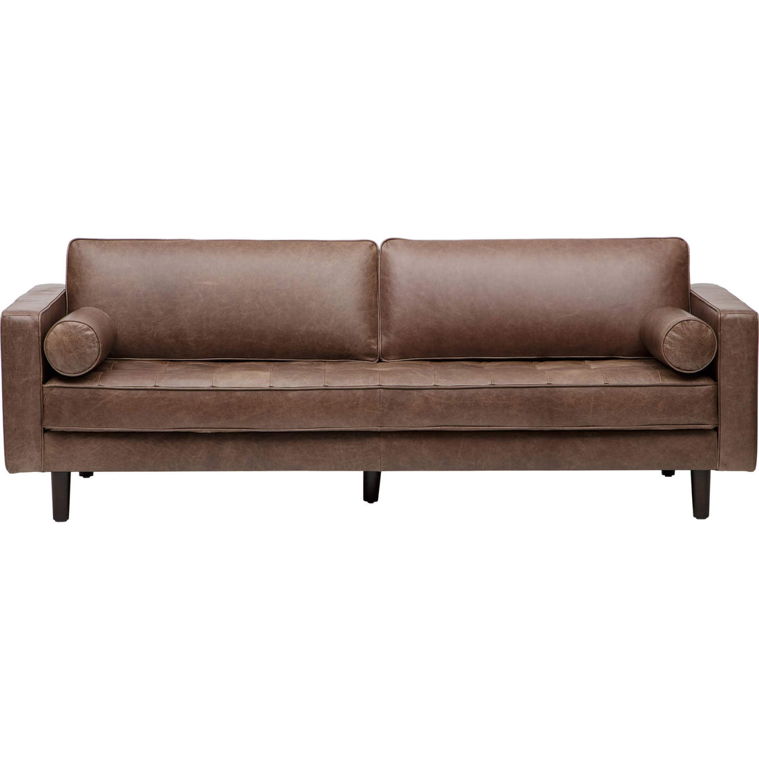 Adler Leather Sofa, Marseille Coffee