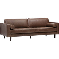 Adler Leather Sofa, Marseille Coffee