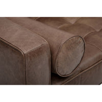 Adler Leather Sofa, Marseille Coffee