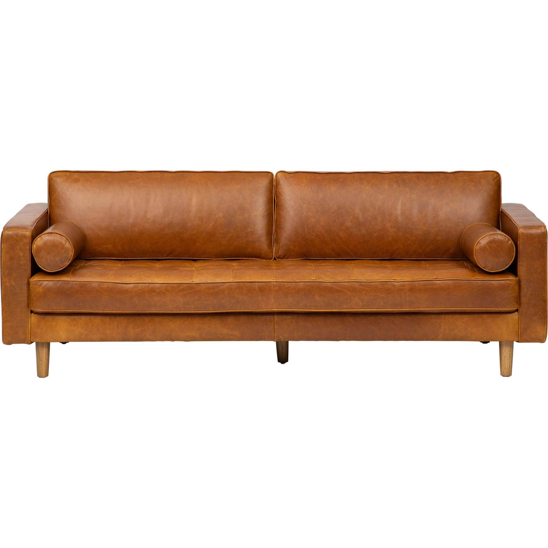 Adler Leather Sofa, Oil Buffalo Camel