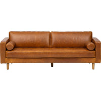 Adler Leather Sofa, Oil Buffalo Camel