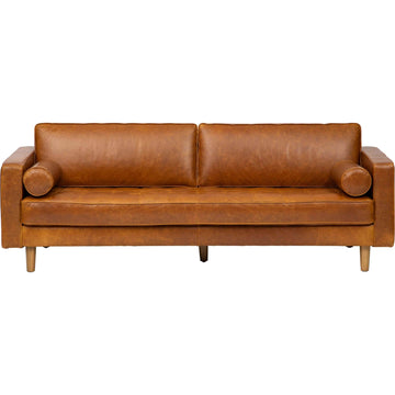 Adler Leather Sofa, Oil Buffalo Camel