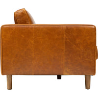 Adler Leather Sofa, Oil Buffalo Camel