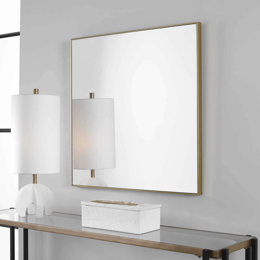 Alexo Square Mirror, Gold