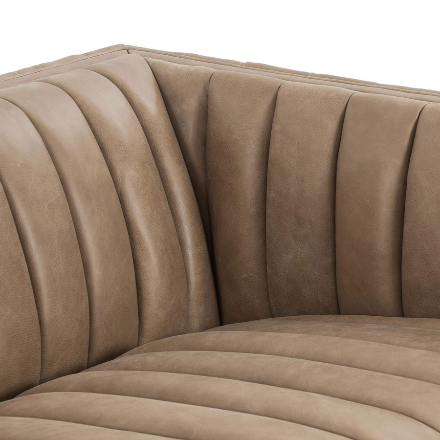 Augustine 88" Leather Sofa, Palermo Drift