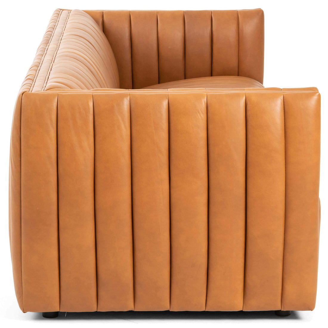 Augustine Leather Sofa, Hudson Lager