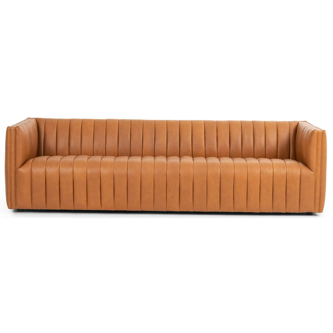 Augustine Leather Sofa, Hudson Lager