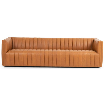 Augustine Leather Sofa, Hudson Lager