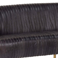 Beretta Leather Sofa, Faded Black