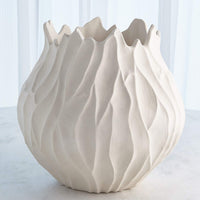 Bloom Round Vase, Matte White