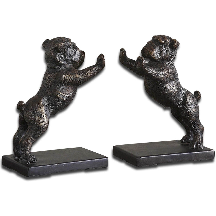Bulldogs Bookends, Set of 2