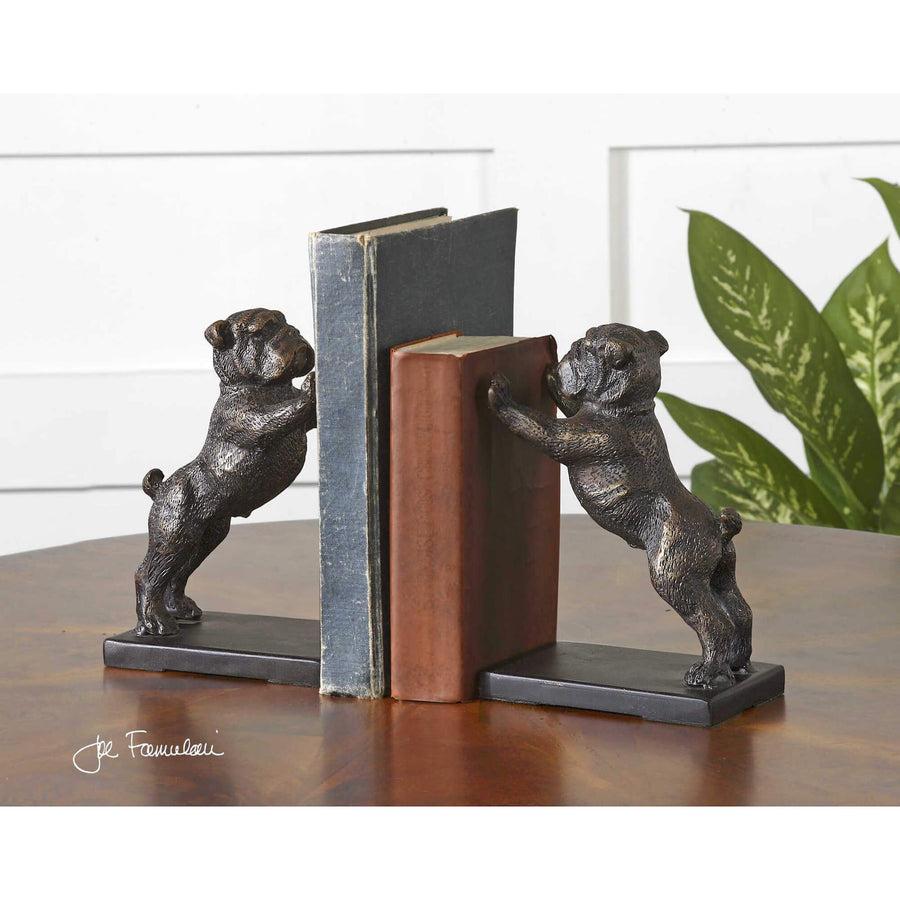 Bulldogs Bookends, Set of 2