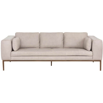 Burr Leather Sofa, Bali Bone