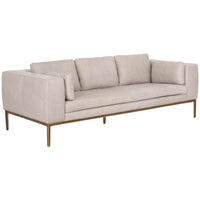 Burr Leather Sofa, Bali Bone