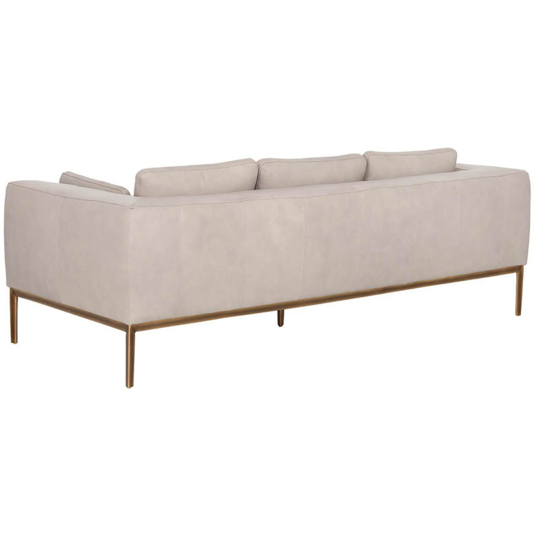 Burr Leather Sofa, Bali Bone