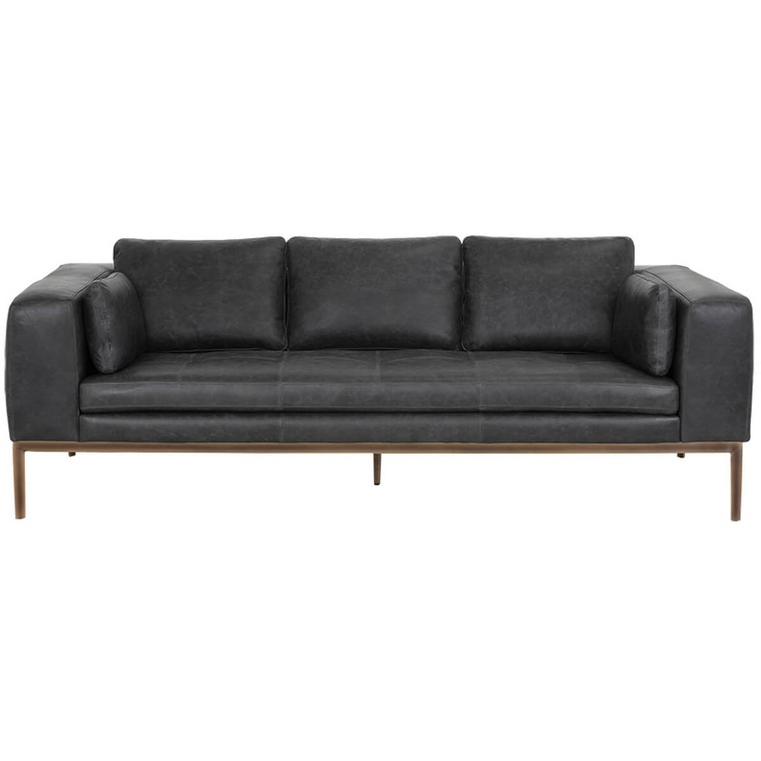 Burr Leather Sofa, Serbia Black