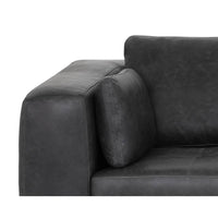 Burr Leather Sofa, Serbia Black