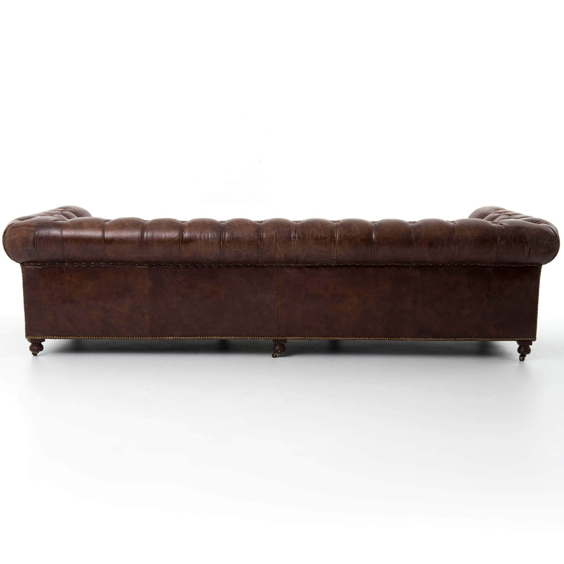 Conrad 118" Leather Sofa, Cigar