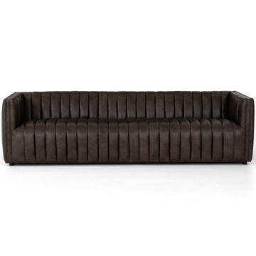 Augustine 97" Leather Sofa, Deacon Wolf